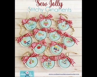 Sew Jolly Stitchy Ornaments Pattern Book by Erica Made