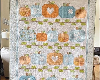 Happy Harvest Quilt Pattern*Pumpkin Quilt Pattern*Fall Pumpkin Quilt*Autumn Quilt Pattern*Happy Harvest Quilt*Fall Quilt*Autumn*Harvest*