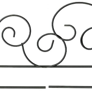 12in Classic Curl Screw Split Bottom Black Hanger from Ackfeld Manufacturing*Mini Quilt Hanger*Quilt Hanger*12-inch Hanger*Quilt Hanger*