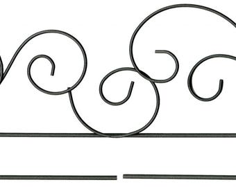 12in Classic Curl Screw Split Bottom Black Hanger from Ackfeld Manufacturing*Mini Quilt Hanger*Quilt Hanger*12-inch Hanger*Quilt Hanger*