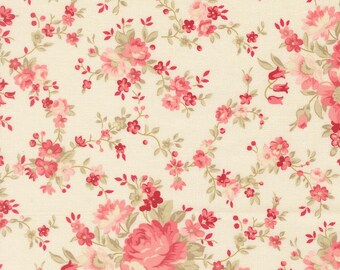 Moda Petals & Polkadots Blossoms Lace (3080 11) by Bunny Hill Designs- 1/2-YD Increments