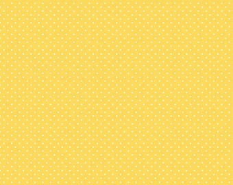 White Swiss Dot on Yellow (C670-50 YELLOW)