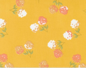 Moda Cozy Up Clover Floral Sunshine (29121 14) 1/2 Yard Increments