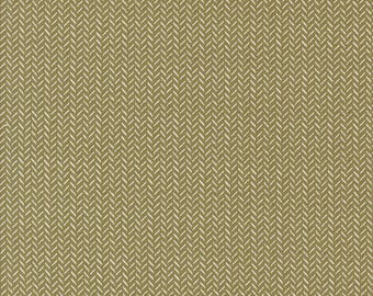 MODA Berry And Pine Yule Herringbone Sage (5246 12) 1/2-YD Increments