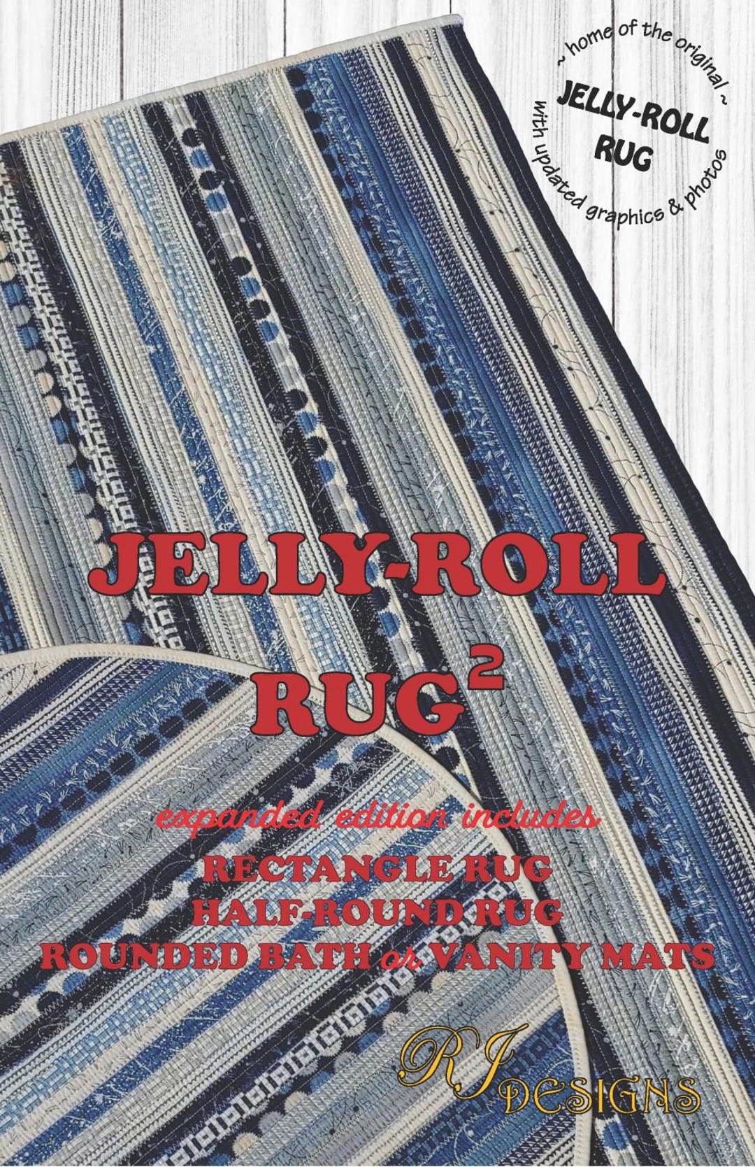 Jelly Roll Rug 2 Pattern by R.J. Designs*jelly Roll Rug*jelly Roll ...