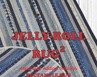 Jelly Roll Rug 2 Pattern by R.J. Designs*Jelly Roll Rug*Jelly Roll Pattern*Rectangle Jelly Roll Rug*RJ Designs Rug*Rug Pattern*Rugs*
