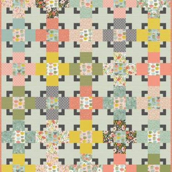 Trixie Quilt Pattern*Gingham Foundry Quilt Pattern*Throw Quilt Pattern*Blue & Gold Quilt Pattern*Blue Floral Quilt*Fall Quilt*Trixie Quilt*