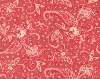 Moda Petals & Polkadots Pretty Paisley Tea Rose (3081 17) by Bunny Hill Designs- 1/2-YD Increments