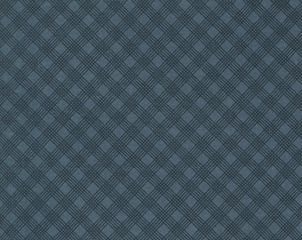 Moda Snowman Gatherings IV Window Pane Lake (49254 14) 1/2-YD Increments*Snowman Gatherings*Winter Blue Fabric*Winter Plaid*Blue Gingham*