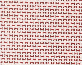 Moda Independence Day Bow Ties Vanilla Red by Sweetwater (55725 23) 1/2 Yard Increments