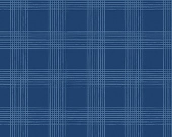 Riley Blake Designs Land of the Brave Plaid Navy (C13143-NAVY) 1/2 Yard Increments