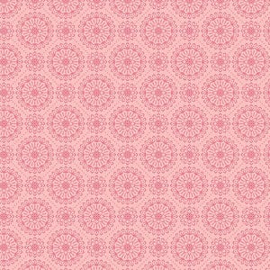 Benartex Among the Wildflowers Meadowsweet Coral (17106-02) 1/2-YD Increments*Shelley Cavanna Fabric*Flower Farm Sampler*Floral*