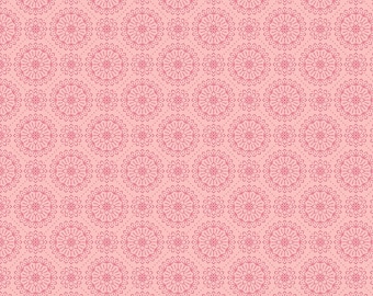 Benartex Among the Wildflowers Meadowsweet Coral (17106-02) 1/2-YD Increments*Shelley Cavanna Fabric*Flower Farm Sampler*Floral*