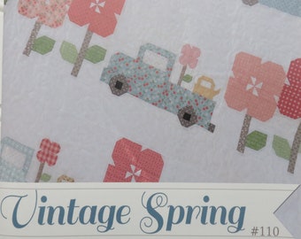 Vintage Spring Quilt Pattern* Vintage Truck* Spring Quilt* Truck Quilt* Vintage Quilt Pattern* Spring Flower Quilt* Vintage Spring* Truck*