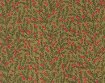 MODA Berry And Pine Pine Needles Sage (5243 12) 1/2-YD Increments
