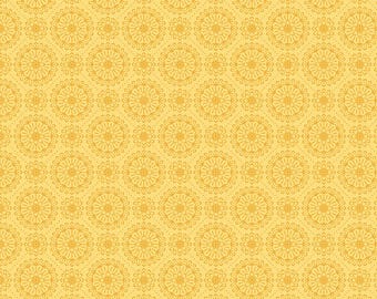 Benartex Among the Wildflowers Meadowsweet Buttercup (17106-03) 1/2-YD Increments*Shelley Cavanna Fabric*Flower Farm Sampler*Floral*