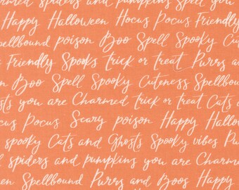 Moda Purrs and Boos Happy Halloween Pumpkin (39062 14) 1/2-YD increments