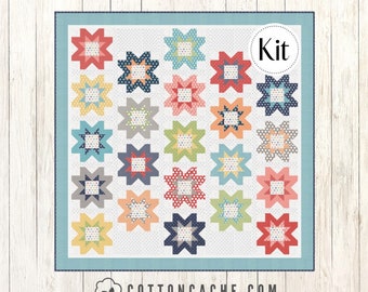 Fresh Flowers Quilt Kit Featuring Simply Delightful by Sheri & Chelsi for Moda