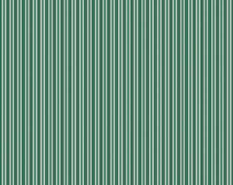 3/4-YD Bolt End Riley Blake Designs Merry Little Christmas Stripes Green (C14847-GREEN)