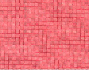 Moda Sincerely Yours Waffle Geranium (37616 13)  1/2 Yard Increments