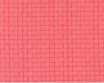 Moda Sincerely Yours Waffle Geranium (37616 13)  1/2 Yard Increments