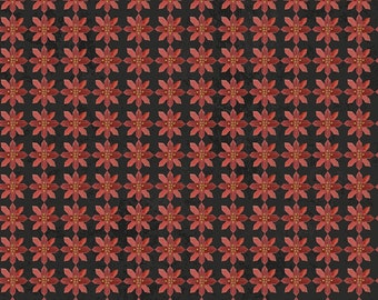 Riley Blake Designs Kringle Poinsettias Charcoal (C13443-CHARCOAL) 1/2-Yard Increments