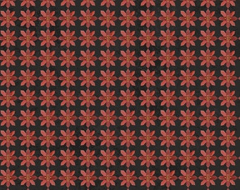 Riley Blake Designs Kringle Poinsettias Charcoal (C13443-CHARCOAL) 1/2-Yard Increments