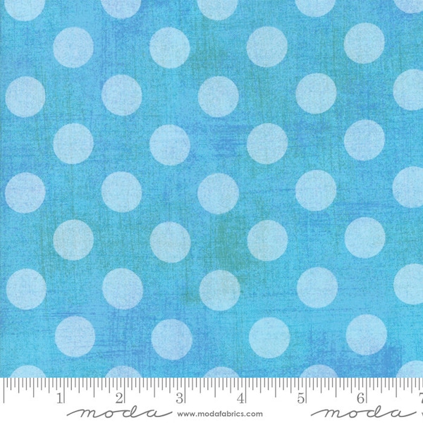 Blue Polka Dot Round Rug