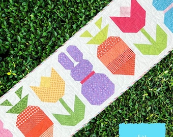 Bunny Trail Table Runner Pattern by The Tipsy Needle*Easter Table Runner*Bunny Table Runner*Bunny Table Topper*Bunny Pattern*Easter Pattern*
