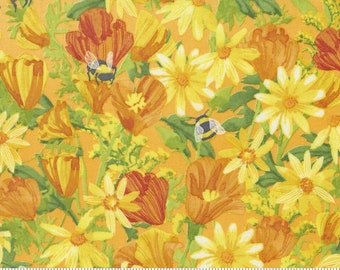 Moda Wild Blossoms Daisies and Poppies Honeycomb (48731 17) 1/2-Yard Increments