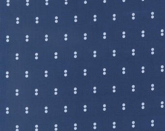Moda Blueprint Dots Navy (55334 16) by Camille Roskelley 1/2-YD Increments