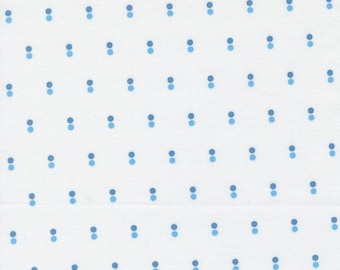 Moda Blueprint Dots White Harbor (55334 11) by Camille Roskelley 1/2-YD Increments