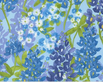 Moda Wild Blossoms Bluebonnets Mist (48732 23) 1/2-Yard Increments