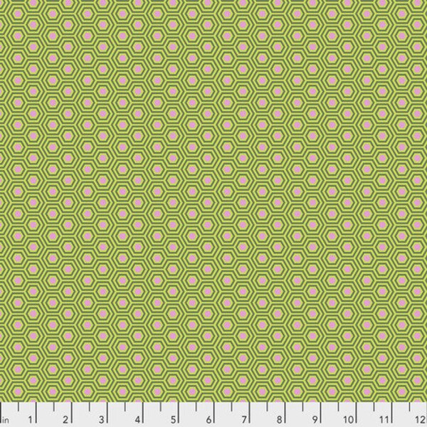 Free Spirit True Color Hexy Juniper*PWTP150.JUNIPER*1/2 Yard Increments*Tula Pink*True Colors*Hexy*Juniper Hexy*Green Hexy*Tula Hexy*Hexy*