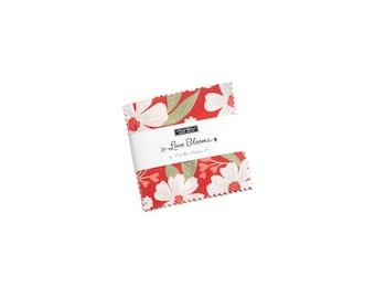 Moda Love Blooms Mini Charm Pack (5220MC) Mini Charm Pack*Lella Boutique*Valentine Floral Fabric*Valentine Fabrics*Love Blooms*Precuts*