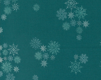 3/4-YD Bolt End Moda Cozy Wonderland Snowflake Teal (45596 15)
