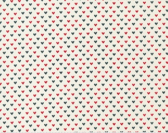 Moda Flirt Tiny Heart Cream Multi (55574 21) 1/2-YD Increments