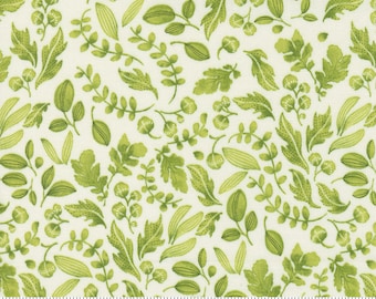 Moda Wild Blossoms Leafy World Cream Sunlit (48736 31) 1/2-Yard Increments