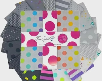 Free Spirit Tula Pink True Colors Graywork Precuts