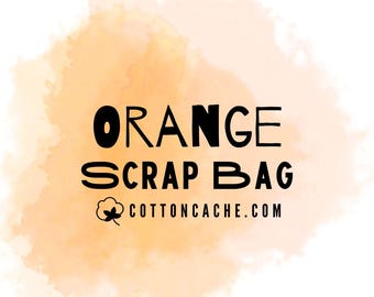 Orange Fabric Scrap Bag