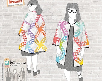 Add on Wild Friends Quilted Elements Pattern from Crinkle Dreams*Quilted Jacket Pattern*Quilted Jacket*Quilt Jacket*Quilter's Jacket*