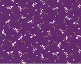 Moda Sincerely Yours Dainty Floral Iris (37612 17) 1/2 Yard Increments
