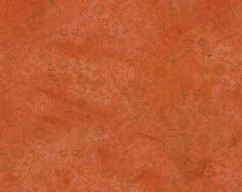 Riley Blake Designs Bittersweet Farm Icons Squash (C14855-SQUASH) 1/2-YD Increments*Fall Fabric*Whimsical Fall*Fall Low Volume*Icons*