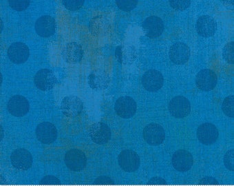 Moda Grunge Hits The Spot Quilt Fabric By-The-1/2-Yard by Basic Grey 30149 28 Cobalt