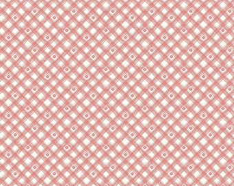 Riley Blake Designs From The Heart Plaid Cream (C10056-CREAM) 1/2 Yard Increments