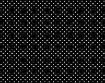 Riley Blake Designs Fleur Noire Criss-Cross Black (C12525-BLACK) 1/2 YD Increments