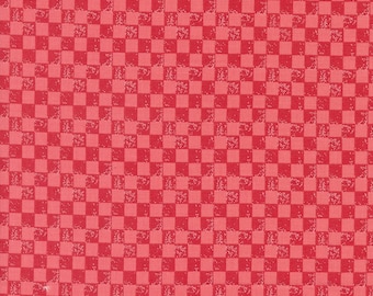 Moda Love Blooms Checkers Rose (5224 12) 1/2-YD Increments*Lella Boutique*Valentine Check Fabric*Valentine Fabrics*Love Blooms*