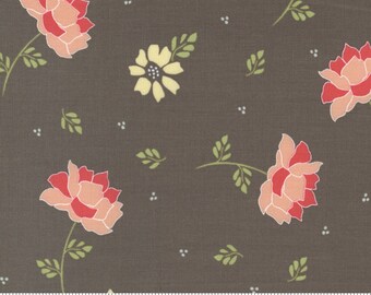 Moda Emma Flourish Charcoal (37630 21) 1/2-YD Increments