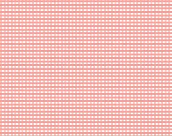 Riley Blake Designs 1/8" Small Gingham Coral (C440-54 CORAL) 1/2 Yard Increments