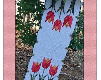 Tulip Time Table Runner by Creekside Stitches